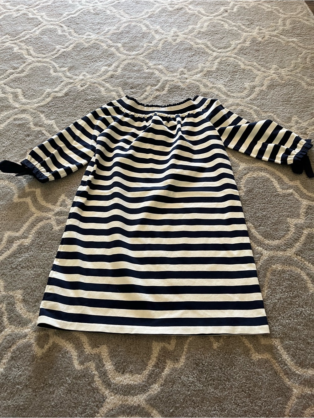 J. Crew Navy and White Striped Mini Dress